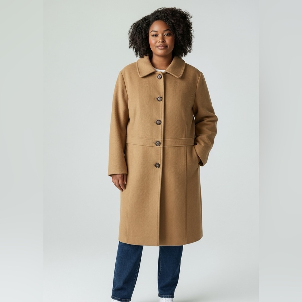 Classic Tan Women's Coat by Agnes Orinda